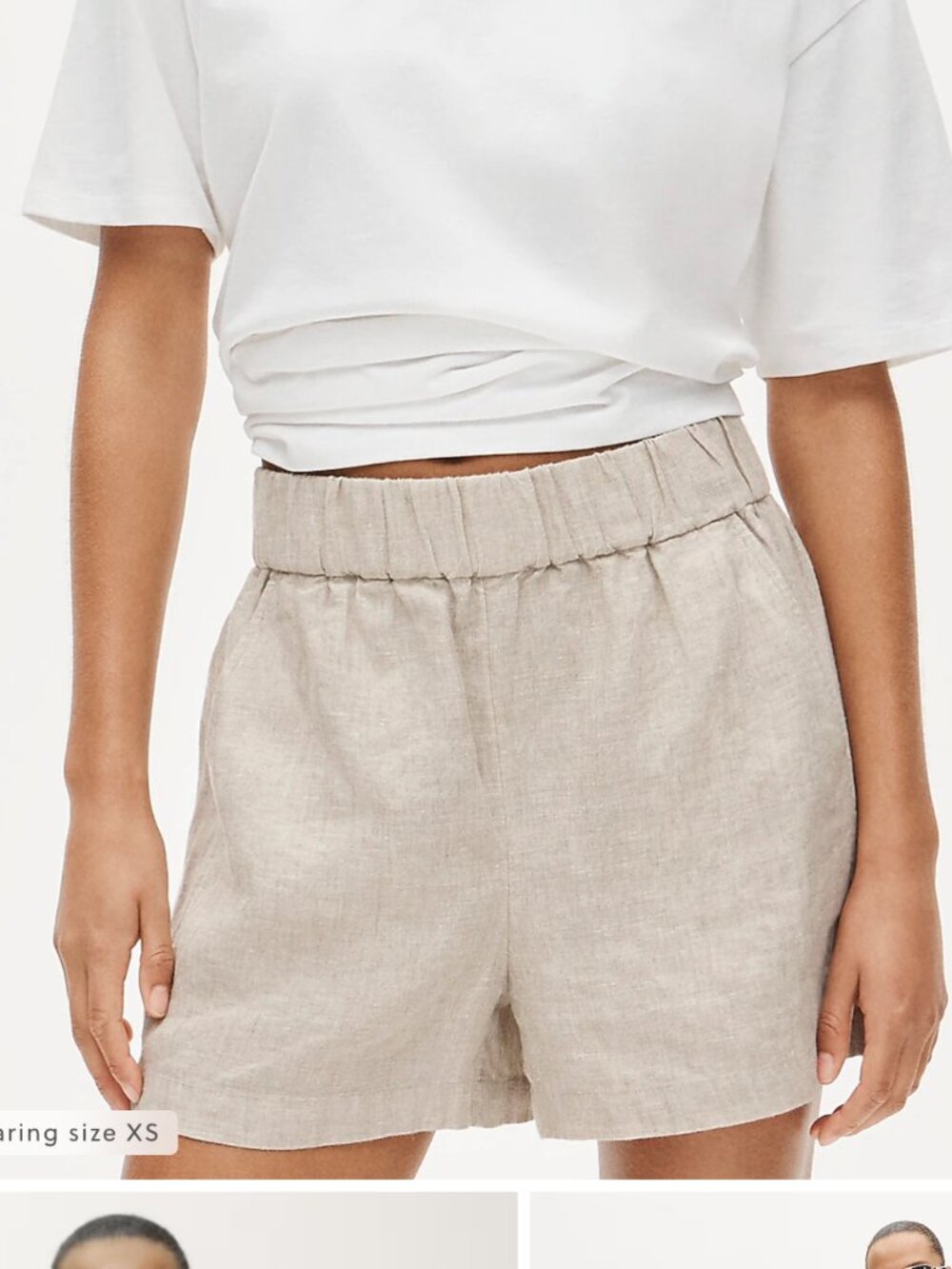 J. Crew Women’s Small Linen Shorts Tropez Flax Pockets 5" Inseam Size Small